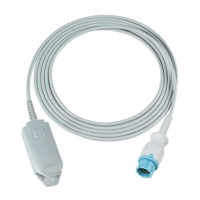 Cable de sensor de SpO2 de 10 pines compatible con LEPU Creative Aiview V12 V10 PH10 PH12 VX VS con 2,5 m de longitud