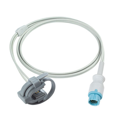 Cable de sensor de SpO2 de 10 pines compatible con LEPU Creative Aiview V12 V10 PH10 PH12 VX VS con 2,5 m de longitud