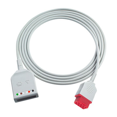 Bionet 12Pin BM3 BM5 3 5Cable de adaptador de tronco de ECG de plomo Euro estilo con cables de extensión de ECG de Drager