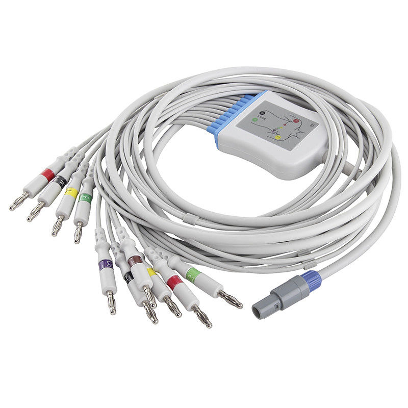 Conector del IEC 4.0Banana del cable y de los Leadwires del ECG de Welch Allyn SE-PRO-600 M2461A