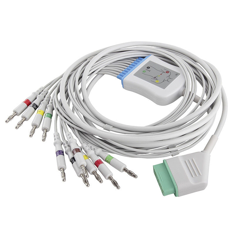 ECG CableLeadwires 4.0Banana de Nihon Kohden Japón BSM-2301 BSM-2353 01.57.107048
