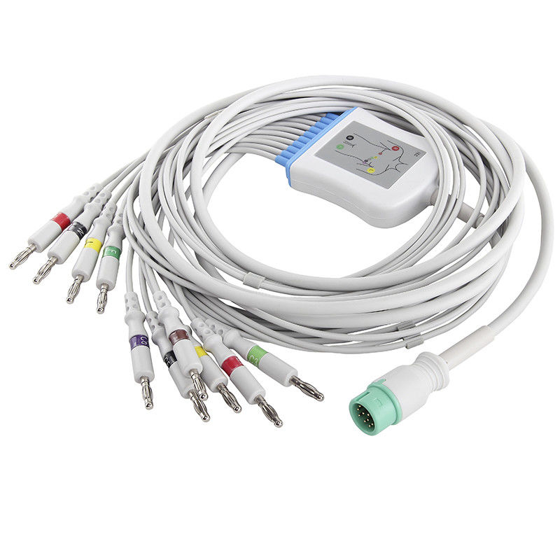 Cable del conector ECG del plátano del IEC 4,0 del cable y de los Leadwires del ECG de Comen M2461A