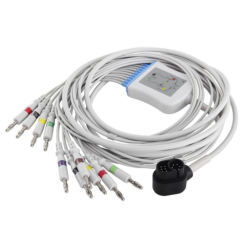 Welch Allyn Ecg Cable Model: 1500 IEC 4.0Banana del cable y de los Leadwires de RE-PC-AHA-BAN ECG