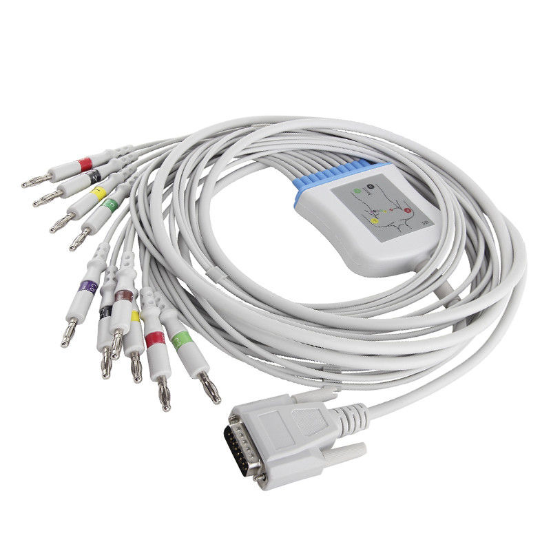 Conector del plátano del IEC 4,0 del cable y de los Leadwires de Mindray DECG-03A M2461A ECG
