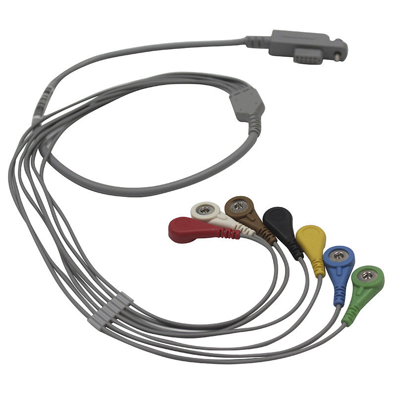 Viejo tipo broche del IEC de la ventaja del cable de JincoMed y de los Leadwires 10 de Holter ECG
