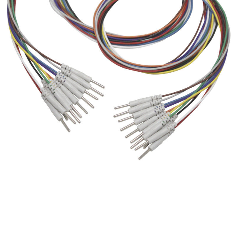 3,5 el mono capturador del enchufe hasta los electrodos del casquillo del perno EEG de 2.0m m plateó el electrodo de los Leadwires del níquel EEG EL ccsme