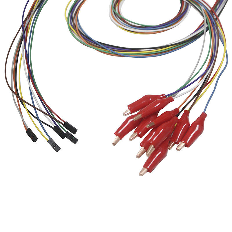Du Pont 2 Pin Plug Grabber con el electrodo plateado Leadwires suaves del alambre de ventaja del oro EEG de los electrodos de la cáscara externa EEG