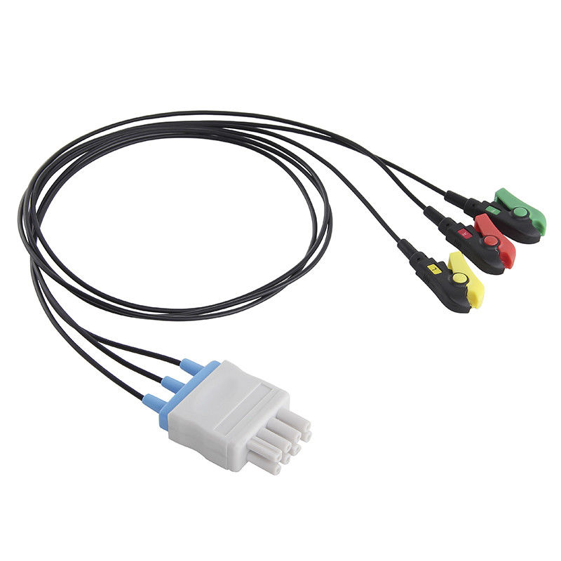 Alambre del cable de la ventaja MRI ECG Radiotranslucent de los Leadwires 10 del CT Radiaotransparent ECG de la radiografía de Nihon Konhden y de ventaja