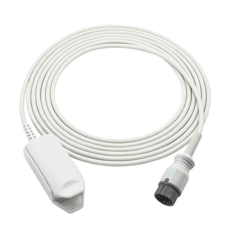 Punta de prueba reutilizable del sensor SpO2 PM-7000C de Zoncare PM-7000D 6 Pin Adult Finger Clip SpO2
