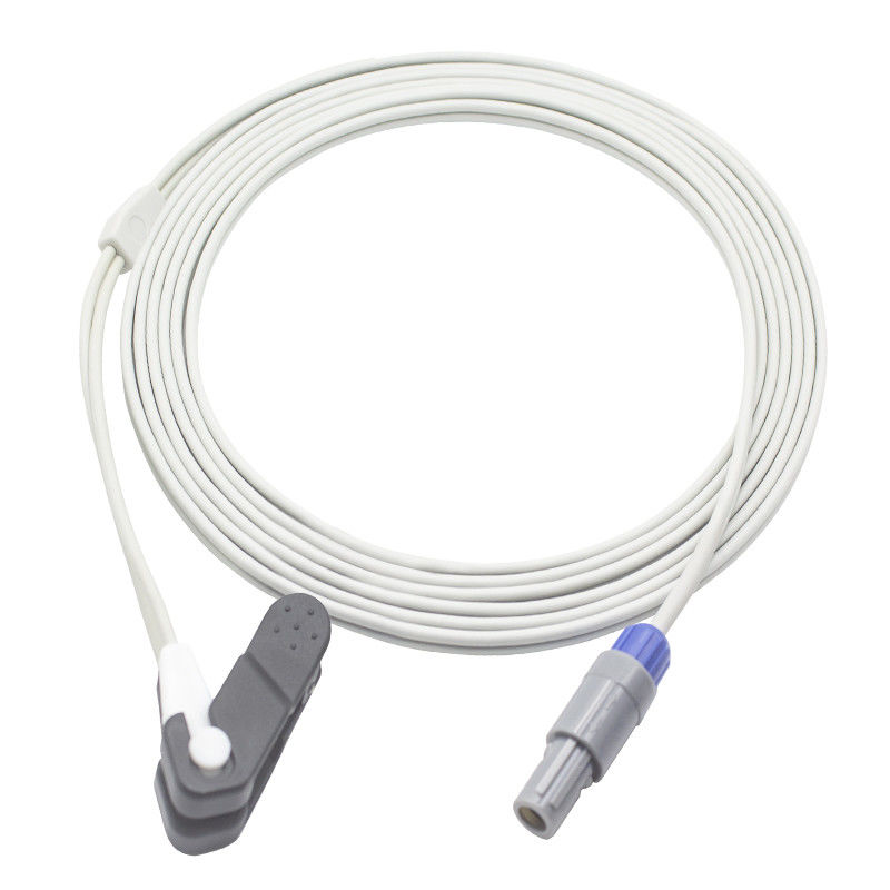 El Pin del sensor 6 de Biocare BM-9000 Spo2 clip Veternar del oído de 40 grados acorta la punta de prueba SpO2
