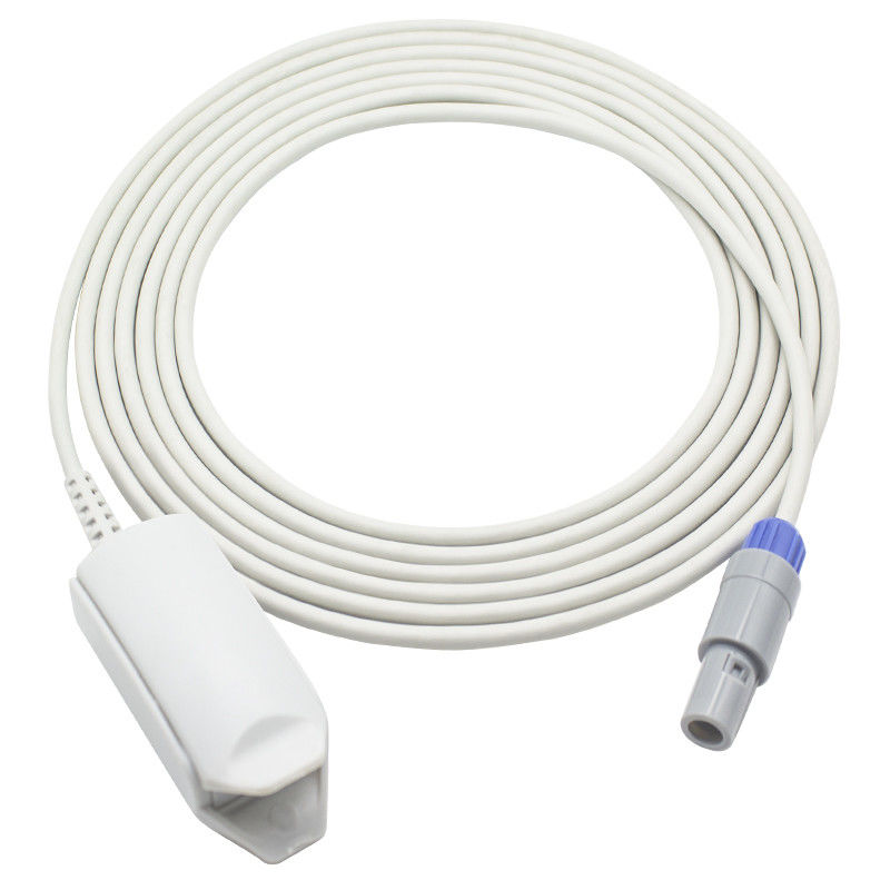 Punta de prueba reutilizable del sensor SpO2 MCF-21L de Adecon DK-8000D DK-8000L 6 Pin Adult Finger Clip SpO2