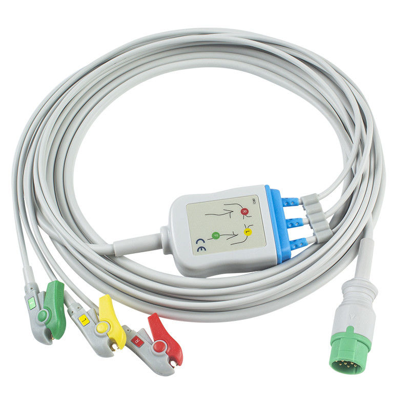Cable de Pin Connector ECG del clip 12 del IEC del cable y de los Leadwires 3Lead de Biolight BLT ECG