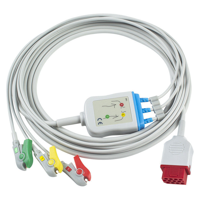 Los nuevos BM3 BM5 ECG cables y Leadwires 12 Pin Connector ECG de Bionet telegrafían el clip del capturador del IEC de 3 ventajas