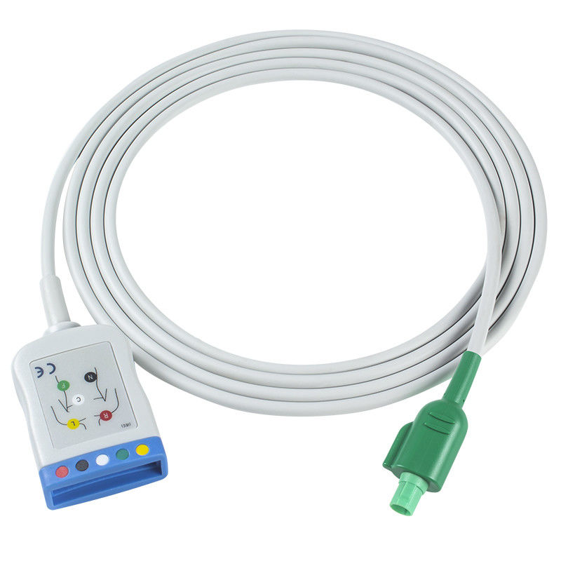 Datascope/Maquet/Getinge 12 cables troncales de ECG de pines a ECG 5 cables de plomo IEC AHA cables de plomo de ECG de pines únicos