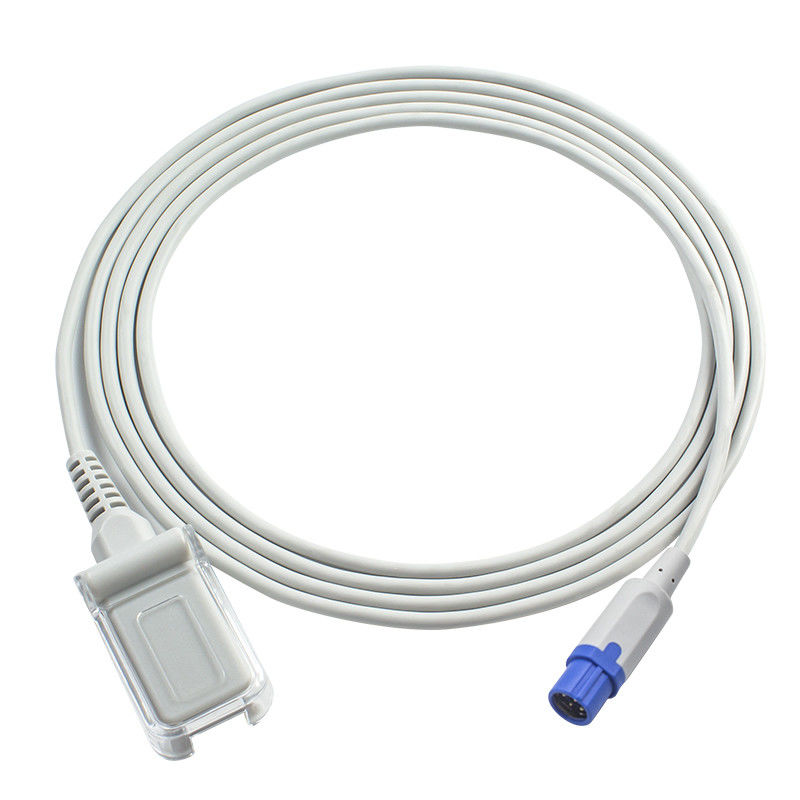 Cable de extensión de Pin To DB9 SpO2 de la punta de prueba 7 del sensor de Drager S-iemens SpO2 los 2.4M TPU