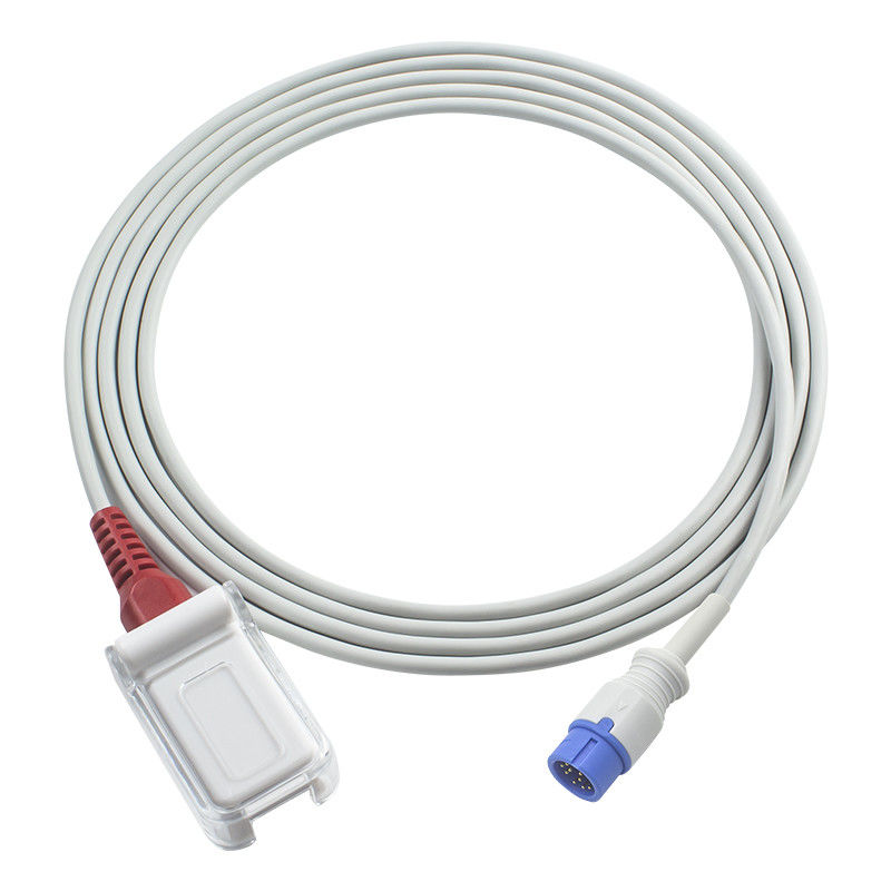 El sensor rojo de la tecnología C30/C50/C80 SpO2 del for M-asi-mo de Comen telegrafía el cable de extensión del adaptador SpO2 12Pin al cable paciente DB9