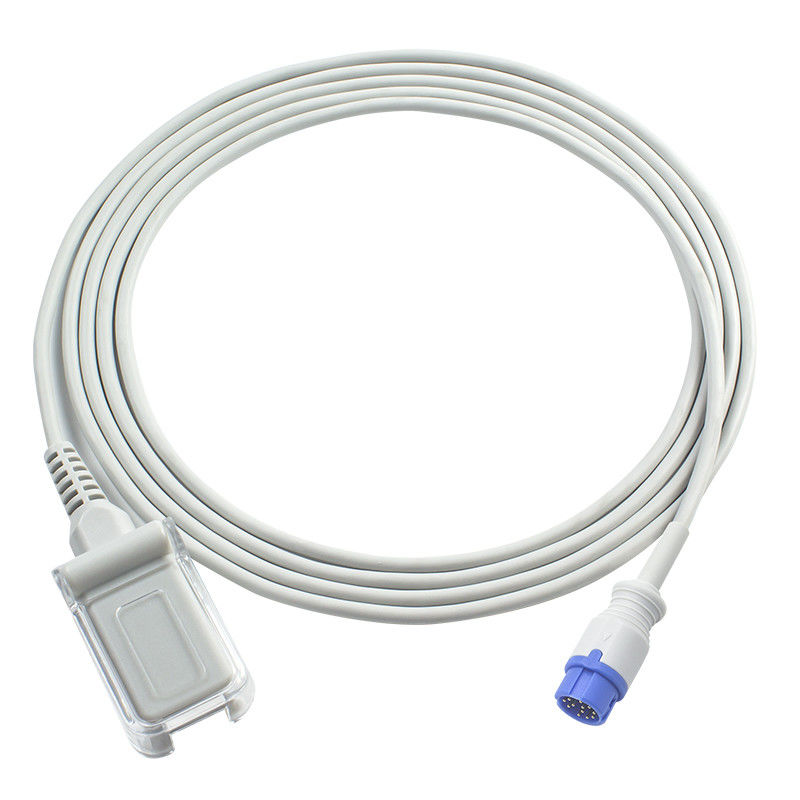 La extensión del cable SpO2 del sensor de la tecnología M1900B SpO2 de Philips N-ellcor telegrafía 12 Pin To DB9