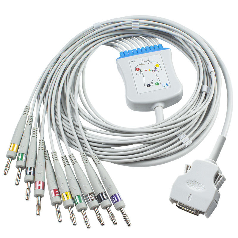 Cable EKG de conexión directa Mortara 9293-021-50 Cable ECG para ELI 100, ELI 200, ELI 50 Banana 4,0