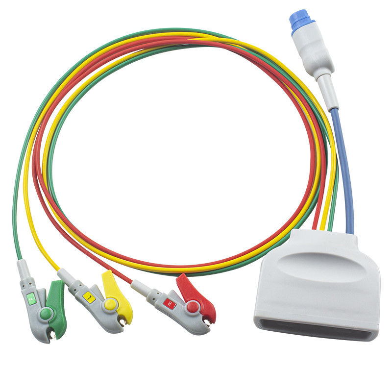 P-hilips MX40 Telemetría ECG Cables de conducción con sensor SpO2 3 Cables de conducción ECG 989803171911
