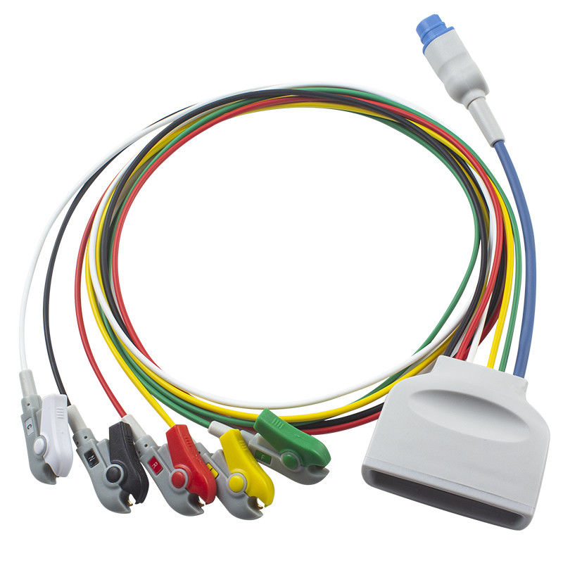 P-hilips MX40 Telemetría ECG Cables de conducción con sensor SpO2 5 Cables de conducción ECG 989803171951