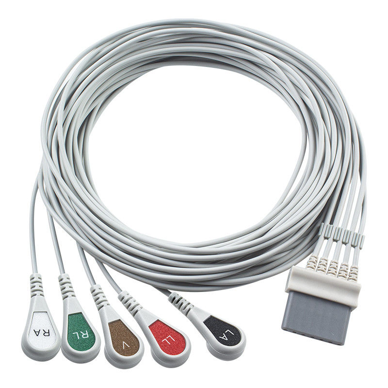 Cables de ECG de Schiller y cables de plomo Conector de 7 pines Cable de ECG de 5 pines
