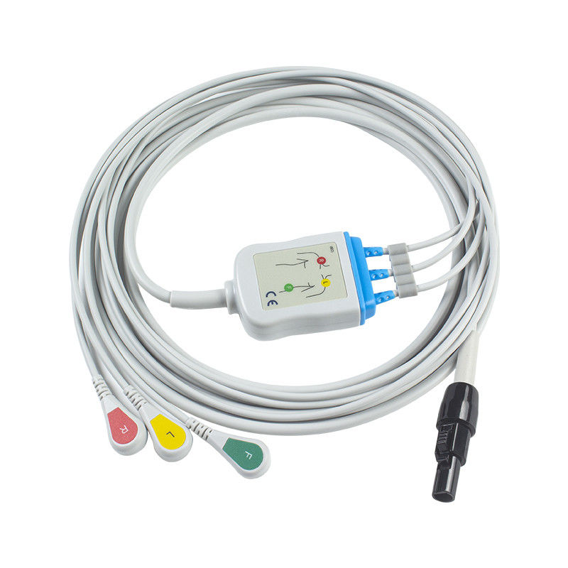 Welch allyn Propaq LT Cables ECG y cables de plomo Cable del paciente 3 Cable de plomo ECG Cable de plomo 008-0879-00