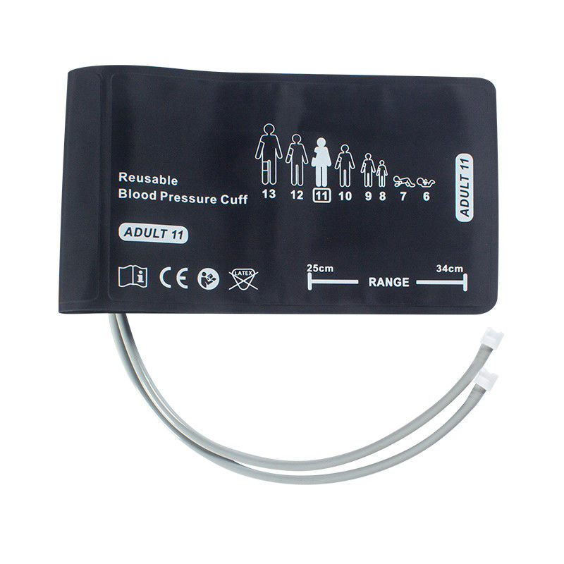 Compatible Welch Allyn Cuff Adultos presión arterial Cuff tamaño 11 Adultos tubo doble largo