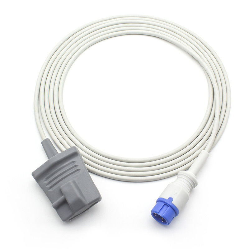 Sensor de SpO2 para adultos de 7 pines 3.0M punta blanda compatible con el Datascope Mindray