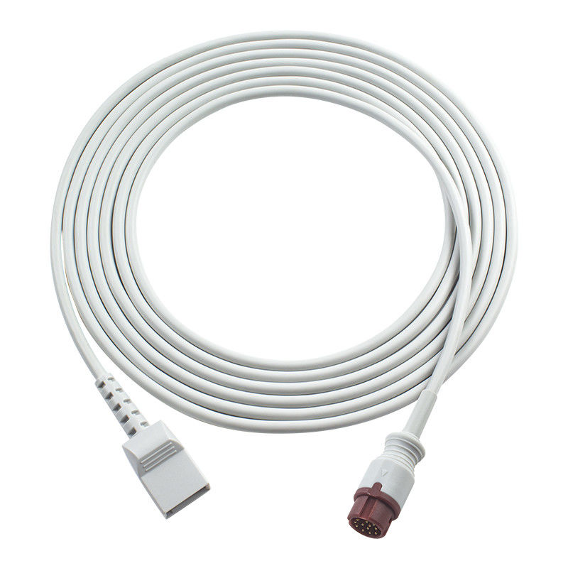 Mindray Datascope Compatible IBP Adaptador Cable de 12 pines para Utah Conector BeneView T1 T7 iMEC 10 15