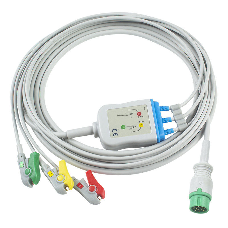 Para el cable de ECG de Biolight Q3 Para el cable de ECG de Biolight Q5 A QS Serie 3 Grabador de IEC de plomo en Oximax Tech