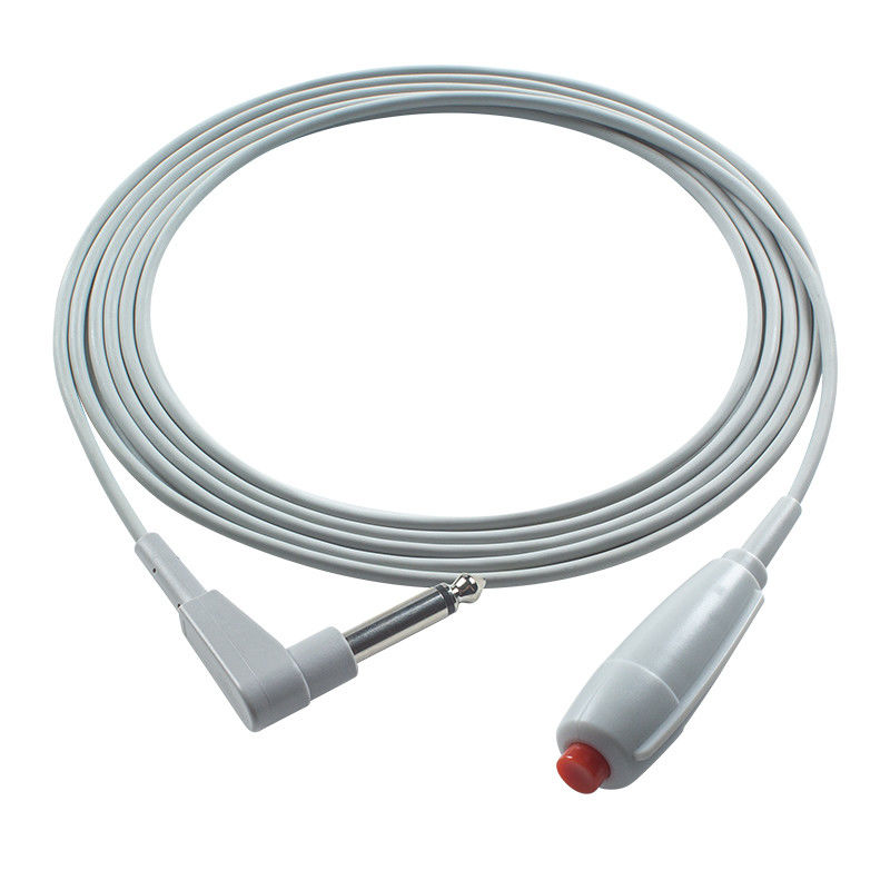 6.3mm Cordón de llamada de enfermería Red Push Button Cable para la estación de enfermería Pendente de llamada de enfermería