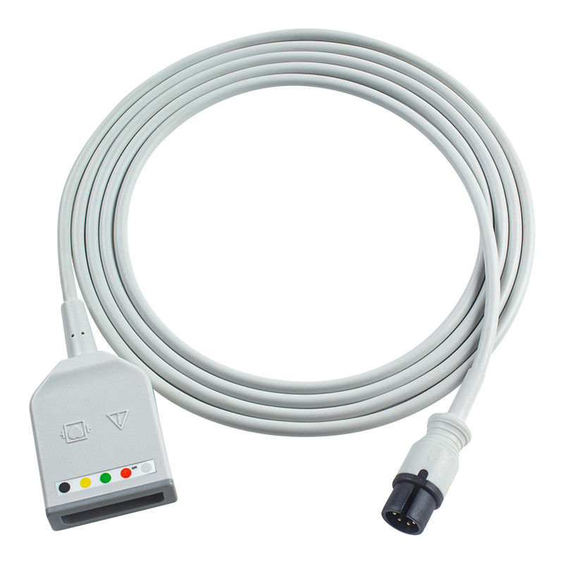 Mindray Datascope AAMI 6Pin Conector 5Cable de adaptador de tronco de ECG de plomo 0010-30-12377 EV 6102 Cable de extensión de ECG Euro estilo