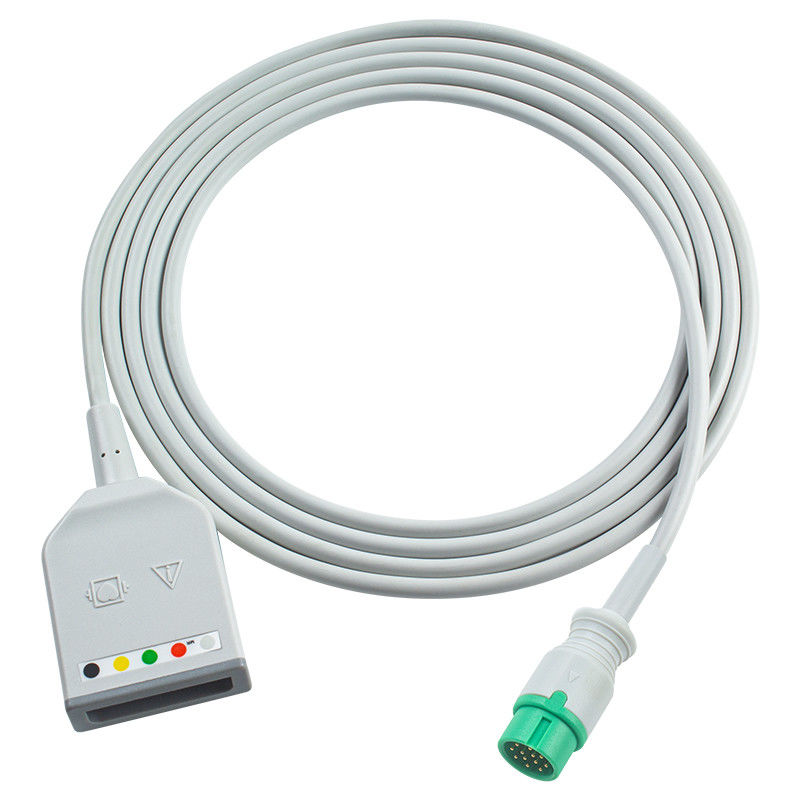 Biolight 12Pin 5Lead Cable de adaptador de tronco de ECG AnyView A2 A6 A4 A8 Q7 Q5 Cable de extensión de ECG Euro estilo