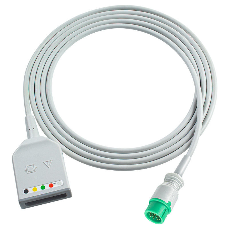 Mindray Datascope 12Pin 5Lead Cable de adaptación de tronco de ECG 0010-30-42719 009-004728-00 Cable de extensión de ECG