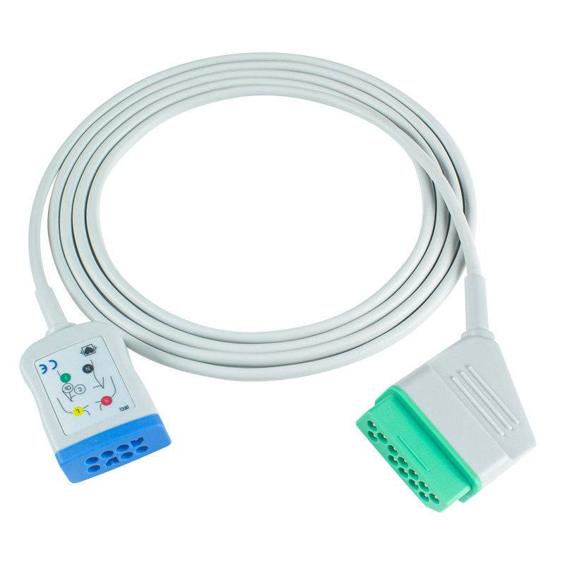 Nihon Kohden 12Pin 6Lead ECG Trunk Adapter Cable JC-906PA BSM 2354A BSM-2300 Life Scope I BSM-2301 Cable de extensión de ECG