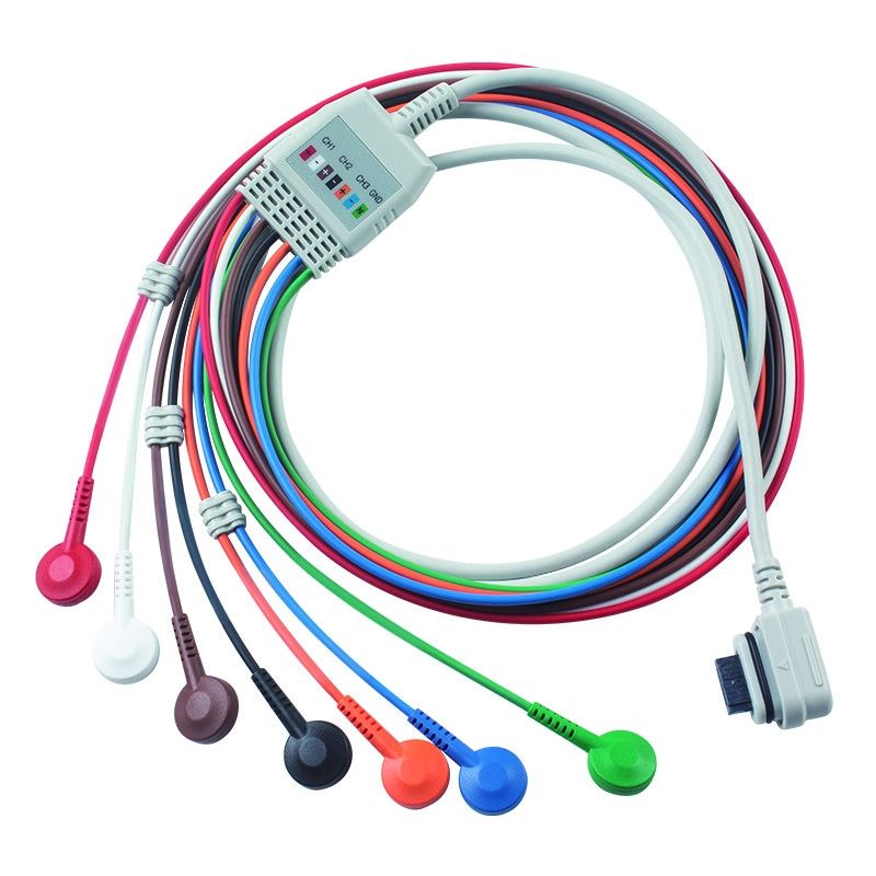 Compatible GE Healthcare 2008594-002 7-Lead ECG Telemetry Cable de paciente luz vidente Pedido 5pcs obtener 1pcs Bolso gratis