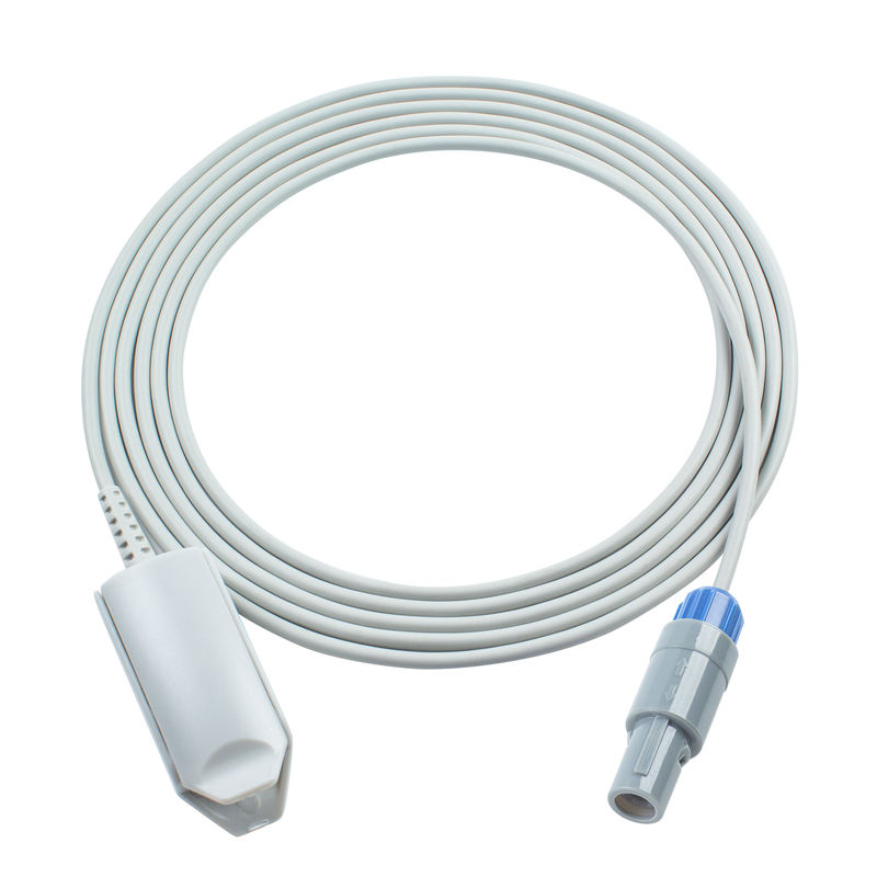 Cable de control de oxígeno compatible con Hwatime Cable de prueba de SpO2 6Pin para Hwatime H6 H8 H9 3.0M Clip de dedos para adultos