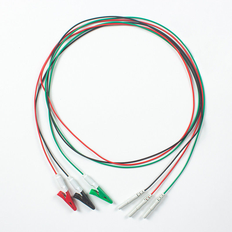 Cable de ECG compatible para el tipo Animal Din para el grabador de animales 3Lead