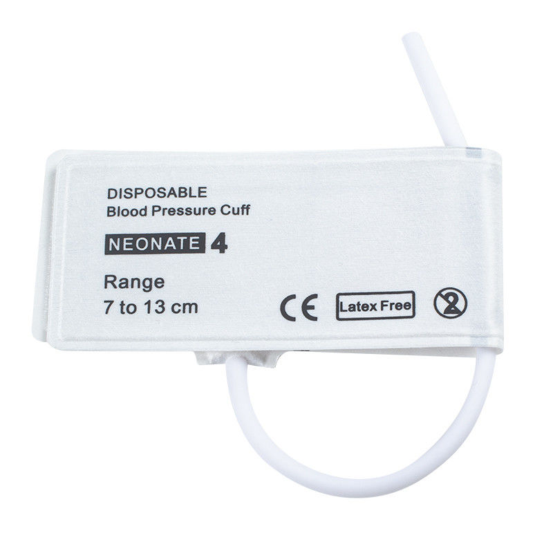 Tubo único tamaño 4 manguito NIBP neonatal desechable 7-13cm para uso médico