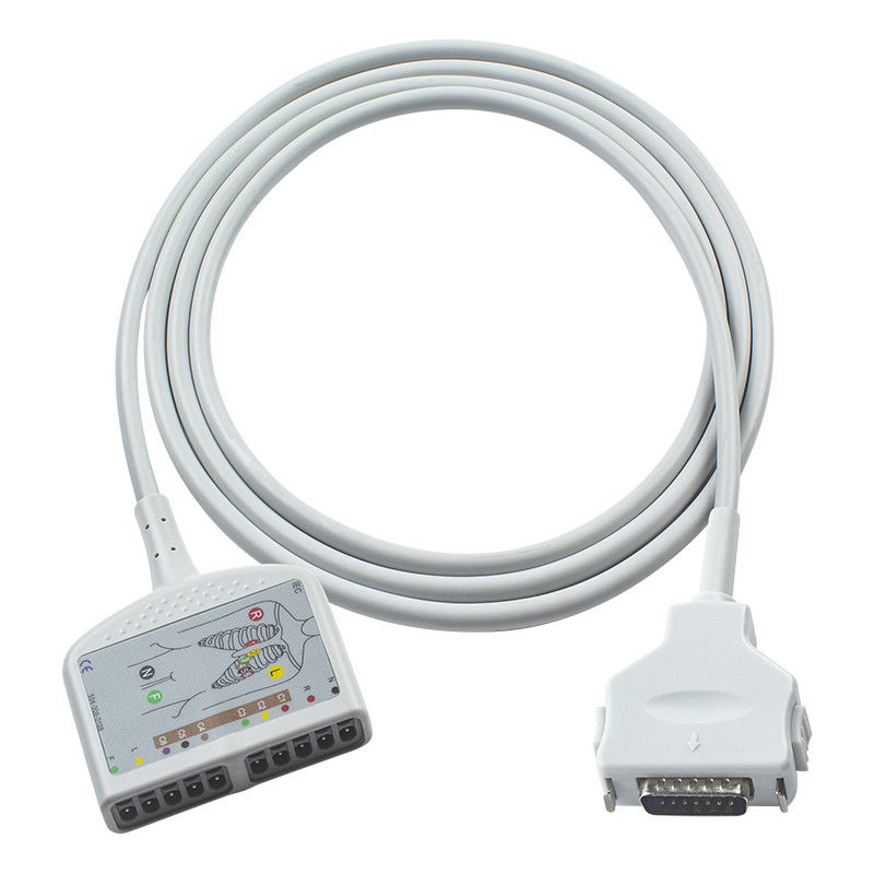 Cable de ECG de Fukuda Denshi 10Lead compatible para el CardiMax FX-7202, el CardiMax FX-7402, el CardiMax FX-7101