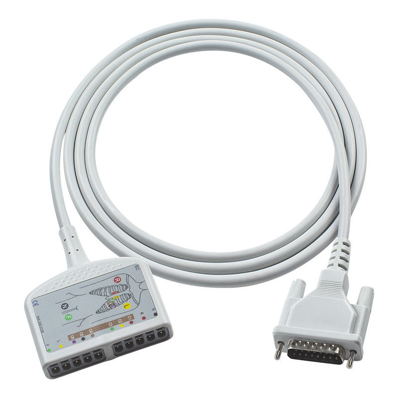 10Cable para pacientes con ECG de plomo compatible con Schiller AT10, AT10 Plus, AT101, AT102, AT102-Plus, AT104, AT110