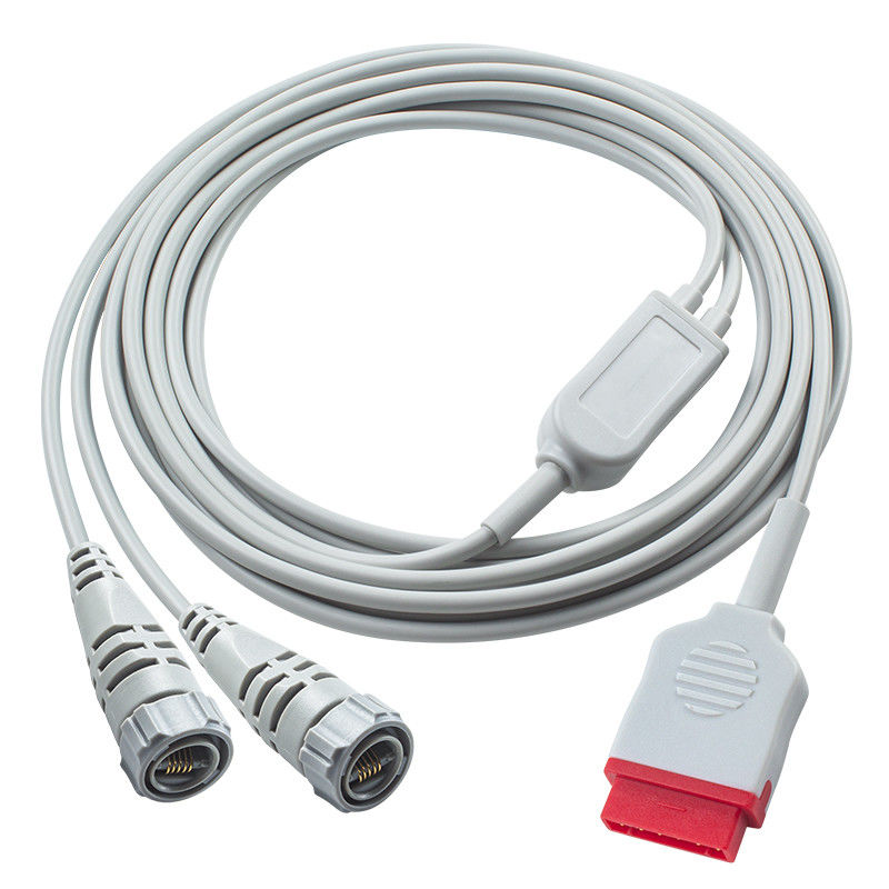 Cable IBP de doble argón de 11 pines para monitor de presión sanguínea GE 3.5M 2 años de vida útil