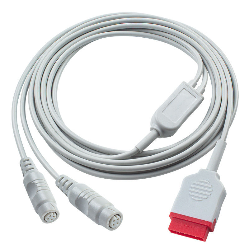 3.5M GE IBP Adaptador Cable para conector doble P-hilips para equipos de diagnóstico médico