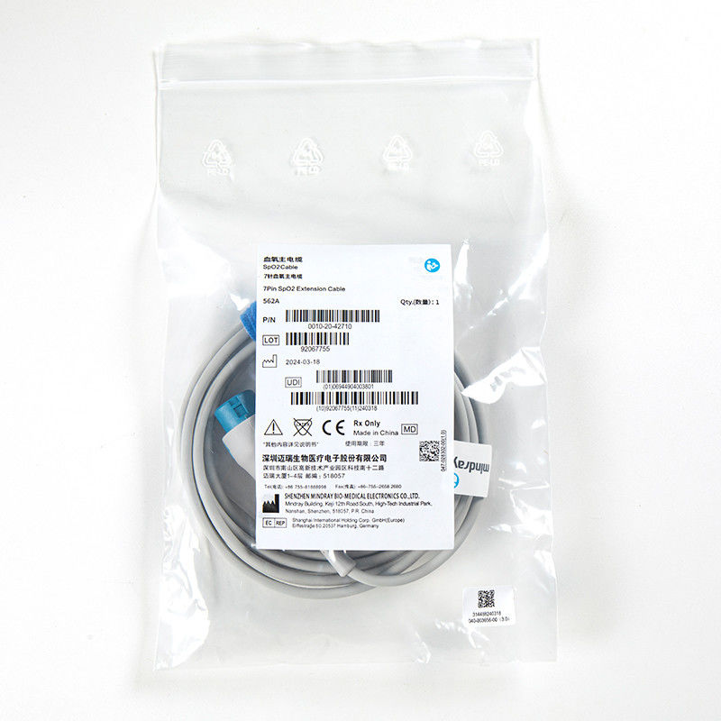 Cable de adaptador de Mindray 562A Spo2 original 0010-20-42710 para la serie Mindray T5/T8, IPM, IMEC y UMEC