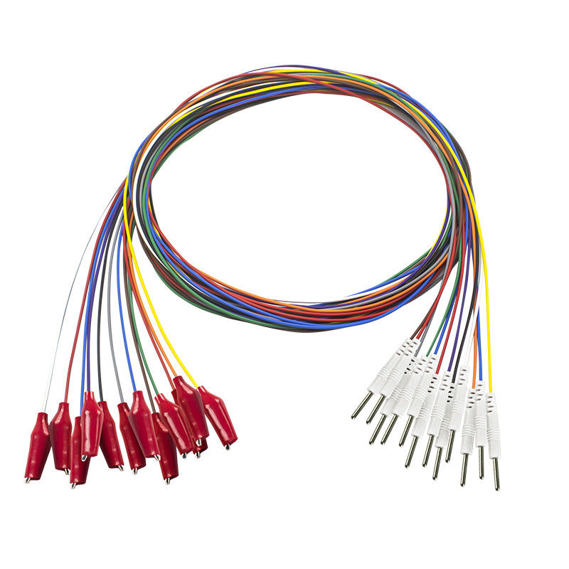 El capturador del enchufe del dinar 2,0 con los electrodos suaves del electroencefalógrafo de la cáscara externa EEG plateó el electrodo de los Leadwires del oro EEG EMG