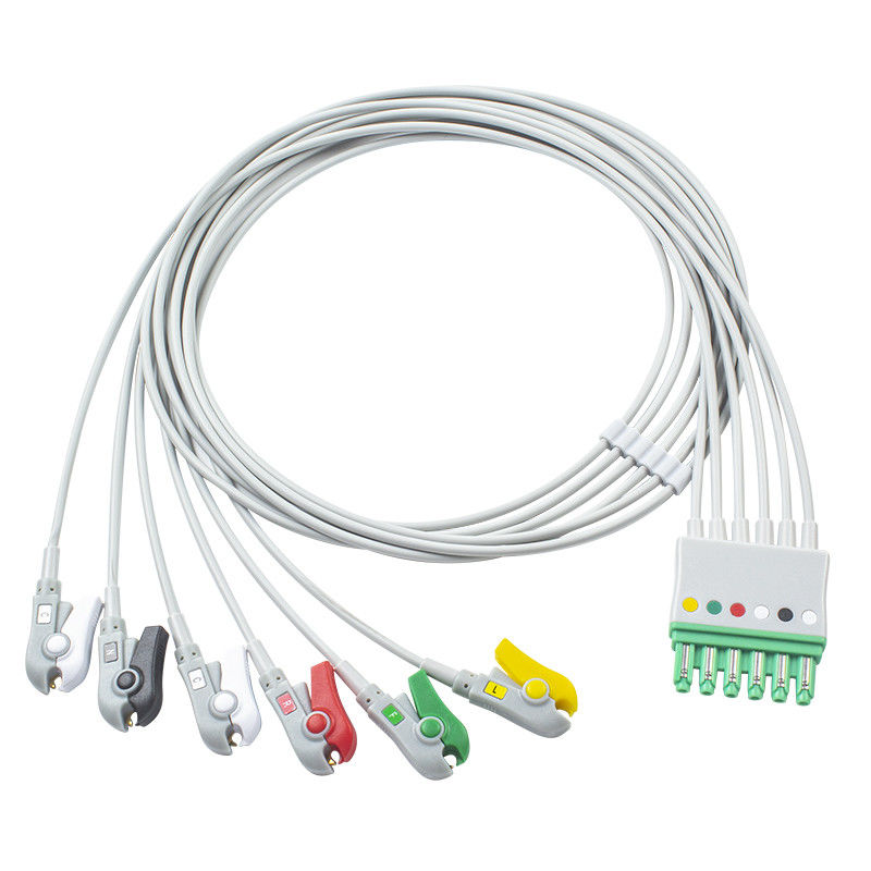 S-iemens Draeger Drager MP03405 Cables ECG Cable de 6 conductores Grabber M300 Infinity M540 MultiMed Plus IEC Clip