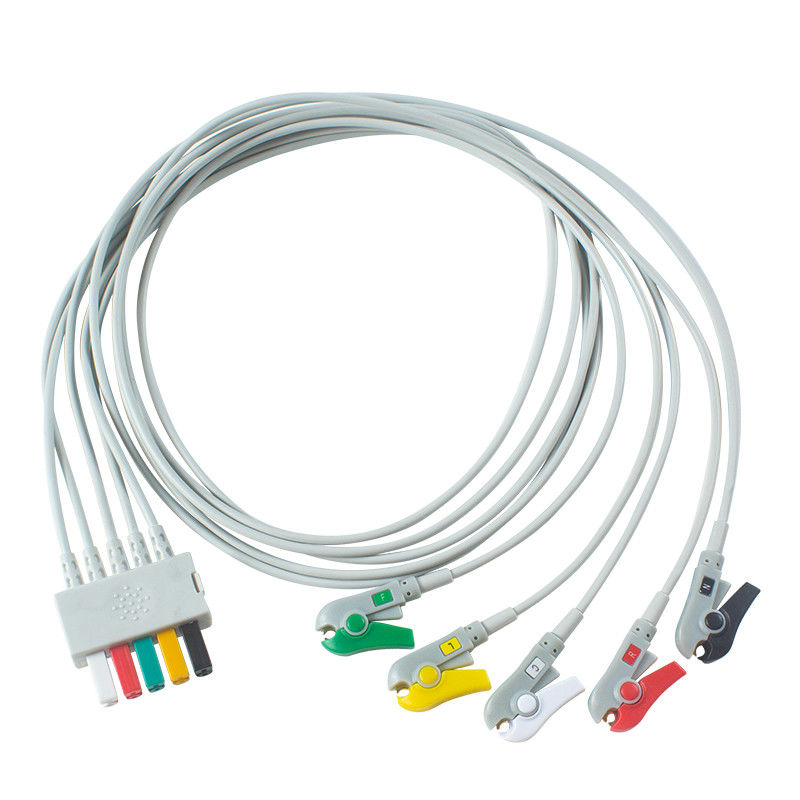 Leadwires de Mindray Datascope ECG 0012-00-1514-03 5 alambre de ventaja del clip ECG del capturador de la ventaja