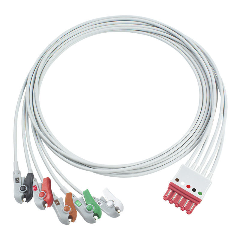 P-hilips M1978A M1976A 989803125881 ECG Cables de plomo 5 Cables de plomo IEC Clip MP 40 IntelliVue M1167A HeartStart MRx