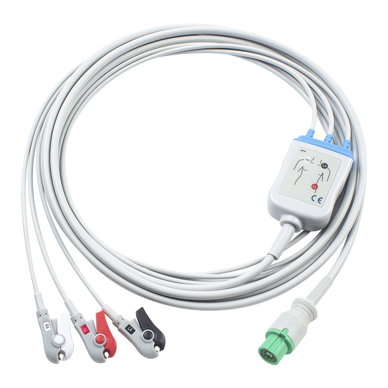 Cable de ECG EKG Fukuda Denshi 0012-00-1192 de 12 pines para Expert Dynascope DS-5100 DS-5100E DS-5300W DS-5400 Dynascope DS-7001