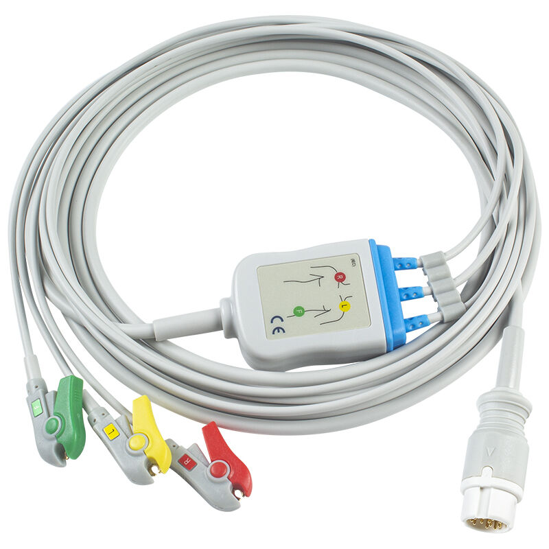 Cable de ECG 5 Plomo 12Pin M1975A para adultos y niños